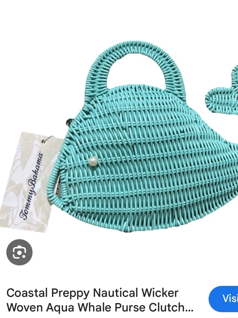 NWT Tommy Bahama Aqua Turquoise Woven Fish Crossbody Bag BUNDLE&SAVE